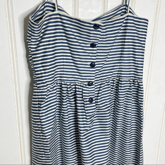 NWT Ralph Lauren Blue & White Stripe Pleated Dress Size 14 653 - Picture 6 of 7